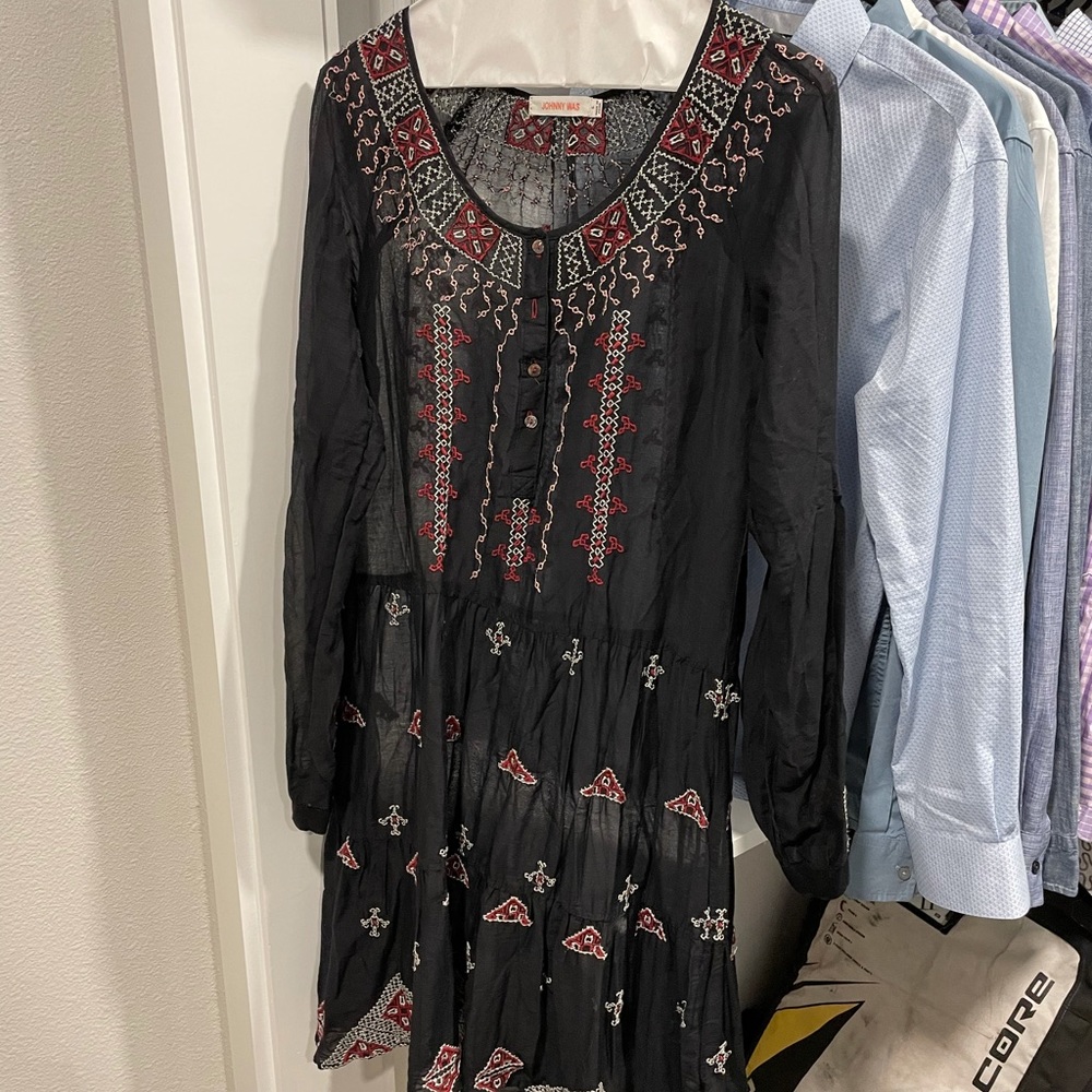 Johnny Was embroidered dress. Boho style